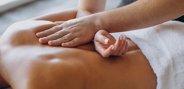patient receiving massage in Valley Village