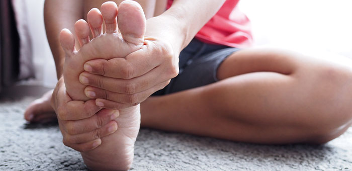patient suffering from plantar fasciitis needing a chiropractor in Valley Village